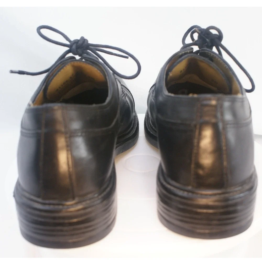 Nunn Bush Mens Black Leather Cap‎ Toe Oxford Dress Shoes 81106-57 Size 9M